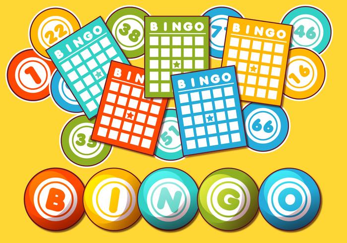 Conjunto de vectores de tarjetas de bingo