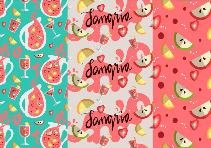 Sangria Pattern Vector Set Sangria Pattern Vector Set