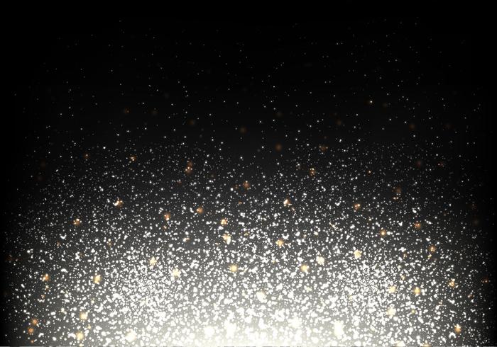 Strass Vector, Gold Glitter Texture On Black Background vector