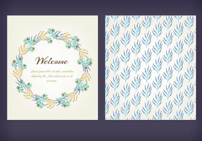 Floral Watercolor Free Vector Cards