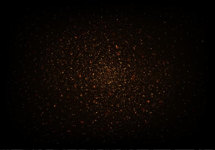 Strass Vector, Gold Glitter Texture On Black Background vector