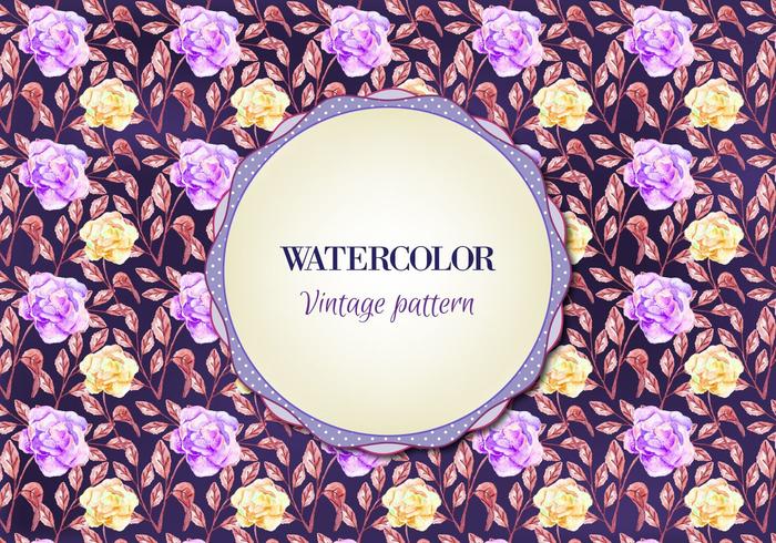 Free Watercolor Vector Floral Pattern