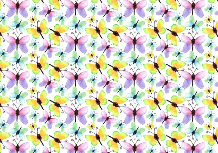 Free Vector Watercolor Butterfly Pattern