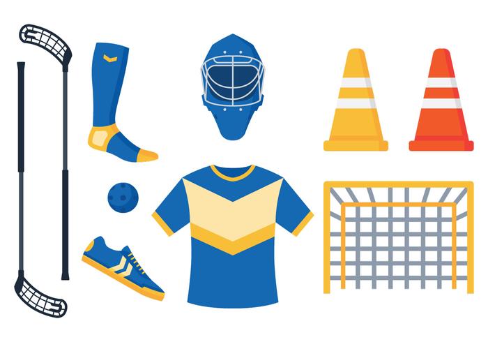 Floorball Equipment Vectors