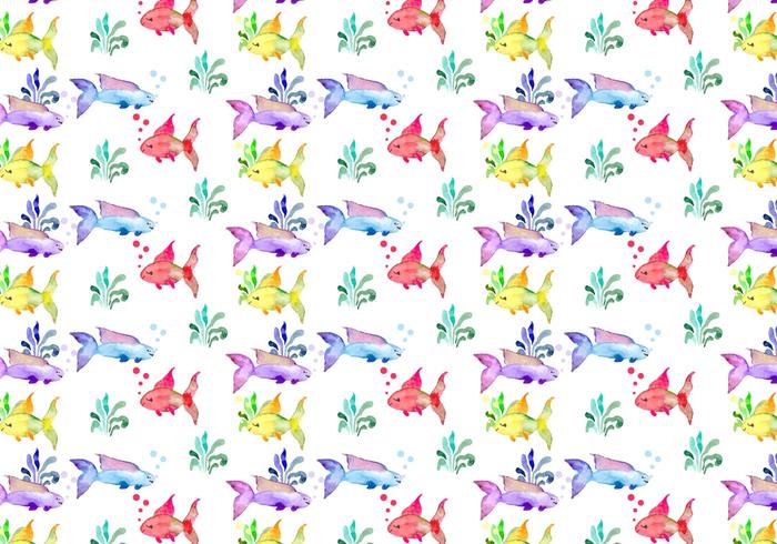 Free Summer Watercolor Vector Pattern