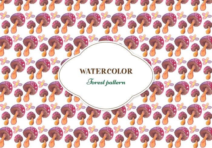 Free Forest Watercolor Vector Pattern