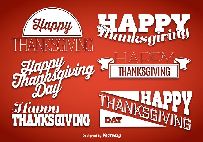 Thanksgiving Greeting Sign Vectors