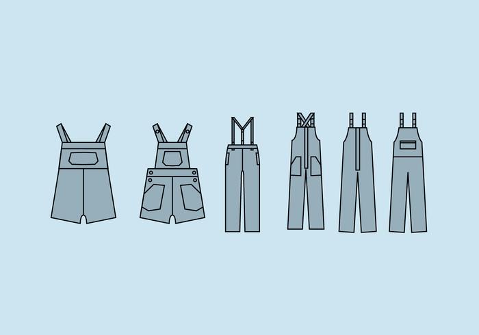 Overalls Vector Set Overalls Vector Set