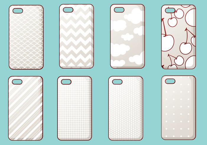 Trendy Phone Case Set vector