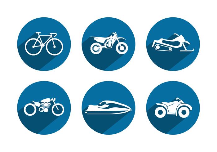 Iconos de vector de vehículo de deporte