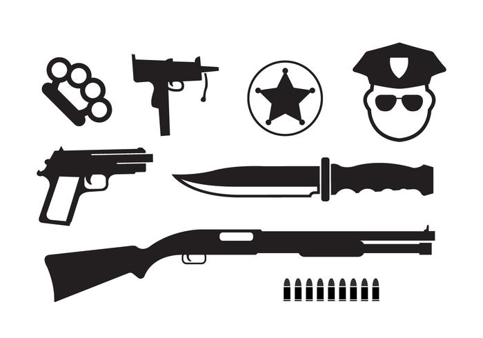 Minimal Crime Vector Icons