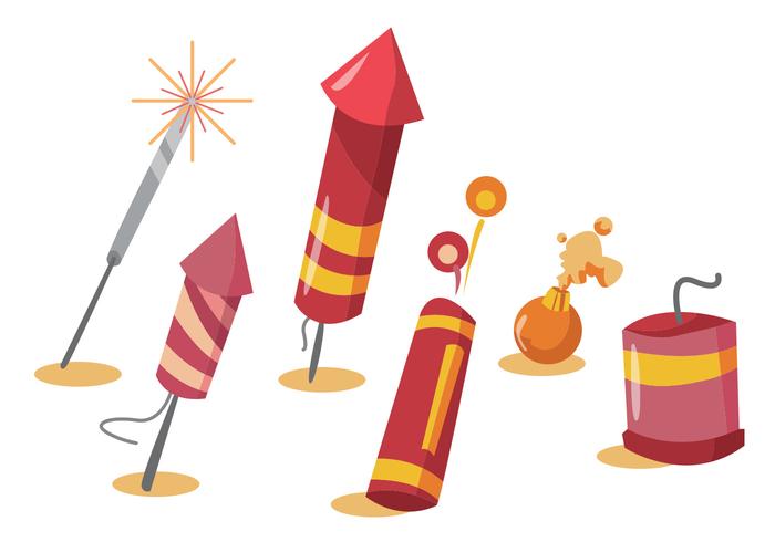 Fire Crackers Vector Set