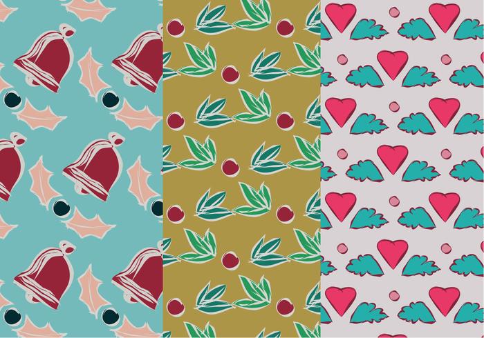 Set of Christmas Pattern Illustration vector