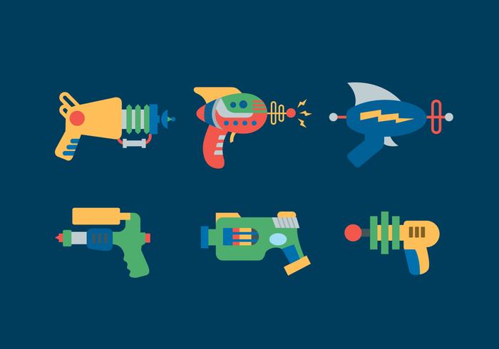 Laser Gun Vector Illustrations Laser Gun Vector Illustrations