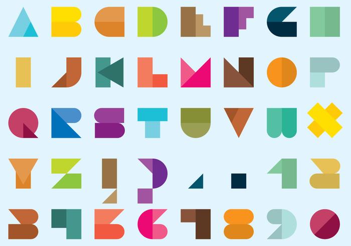 Geometric Bauhaus Style Vector Type