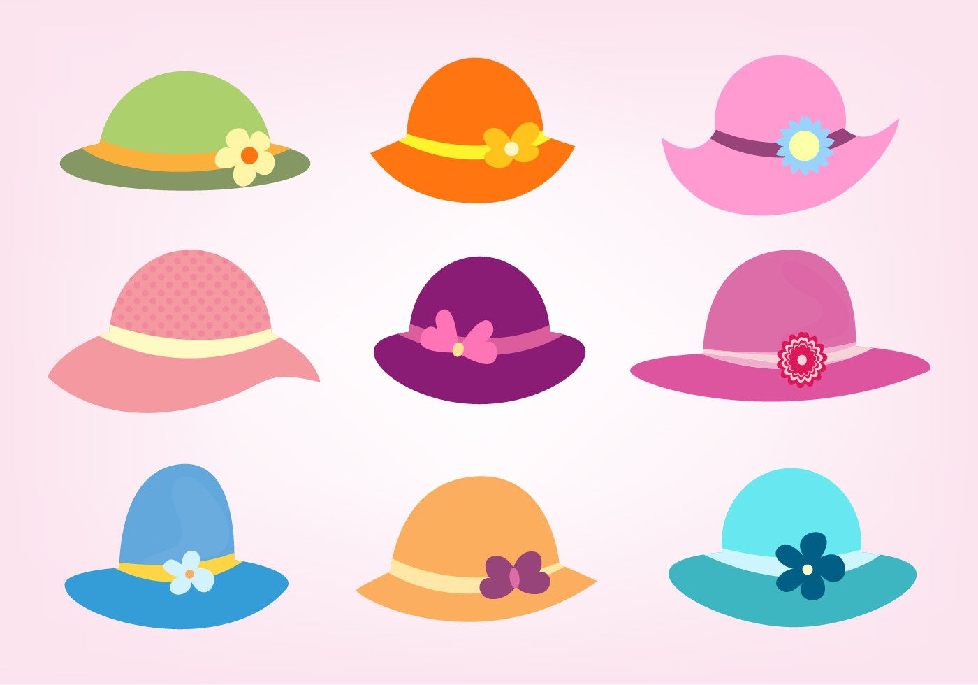 Vintage Ladies Hats Clip Art