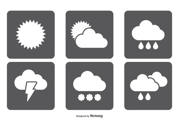 Simple Weather Icon Set vector
