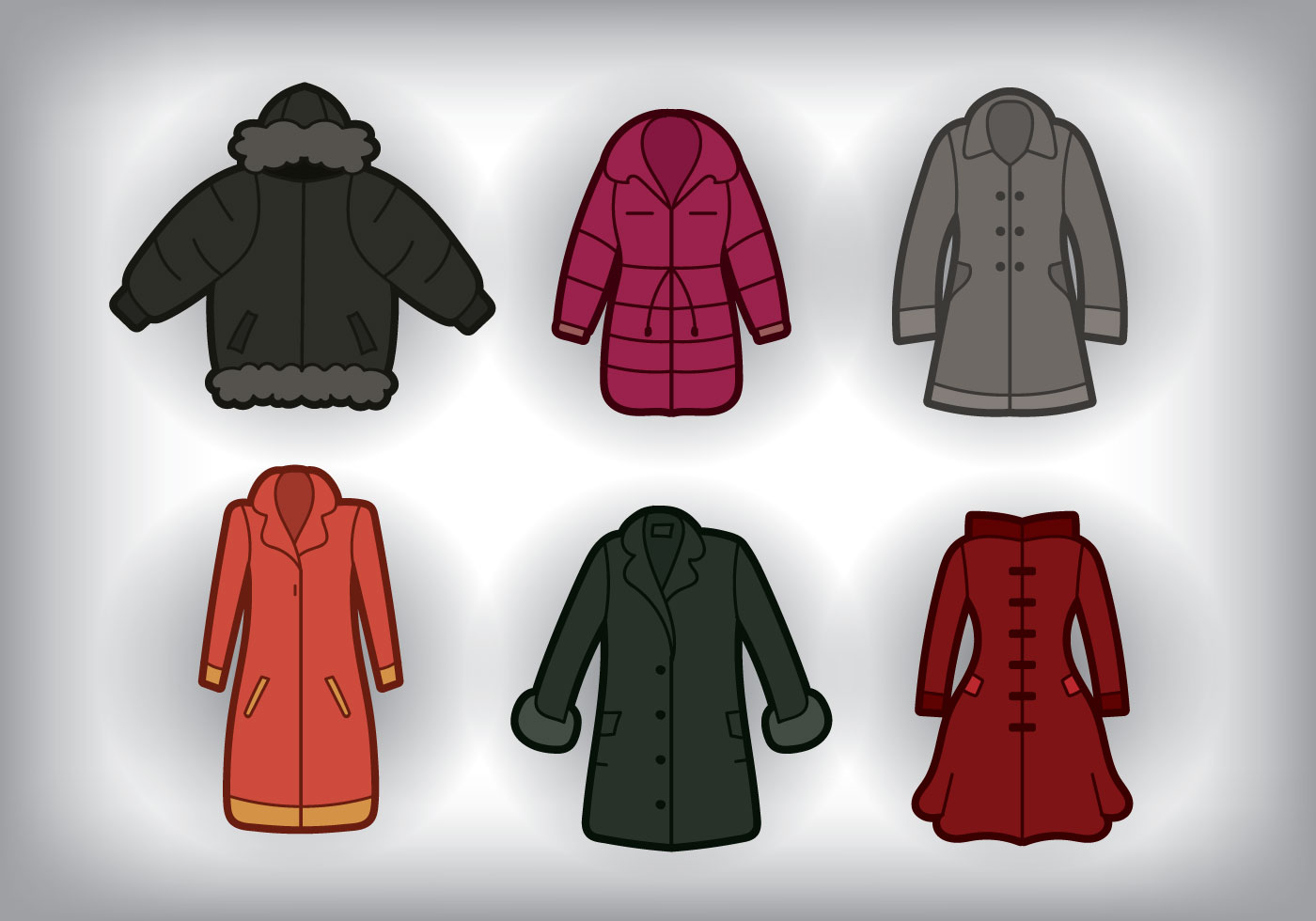 Download Winter Coat Vector 107147 - Download Free Vectors, Clipart Graphics & Vector Art