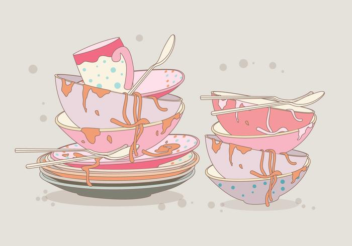 Dirty Dishes Vector