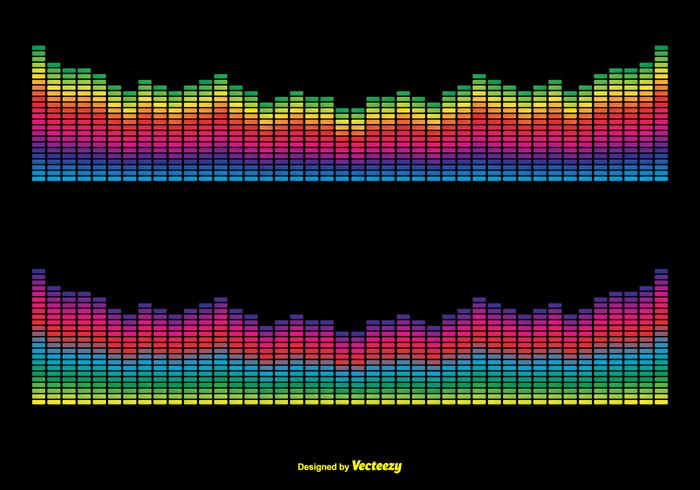 Barras de sonido de colores vectoriales vector