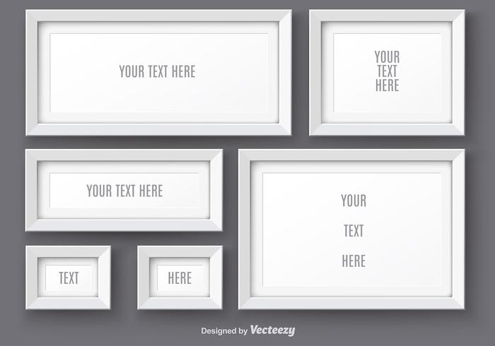 White Realistic Photo Frame Vectors