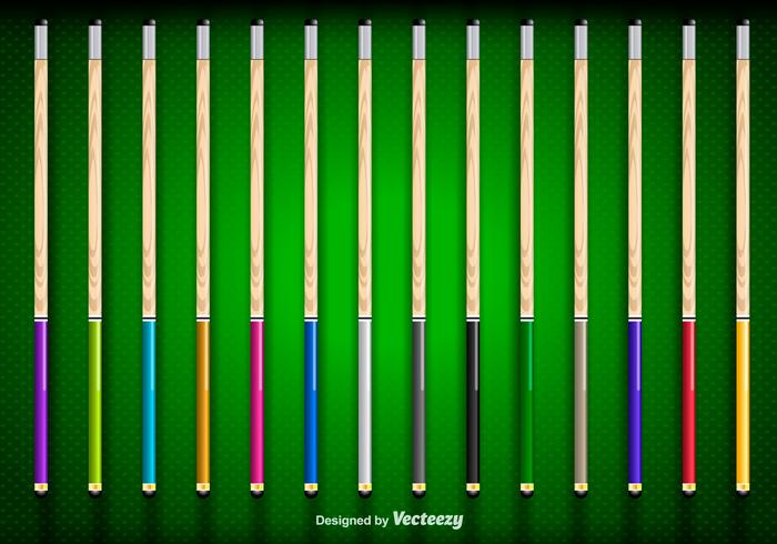 Vector Pool Sticks Iconos