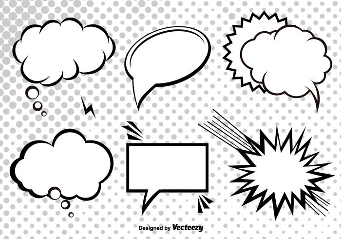 Cartoon Vector Speech Bubbles 107264 Vector Art at Vecteezy