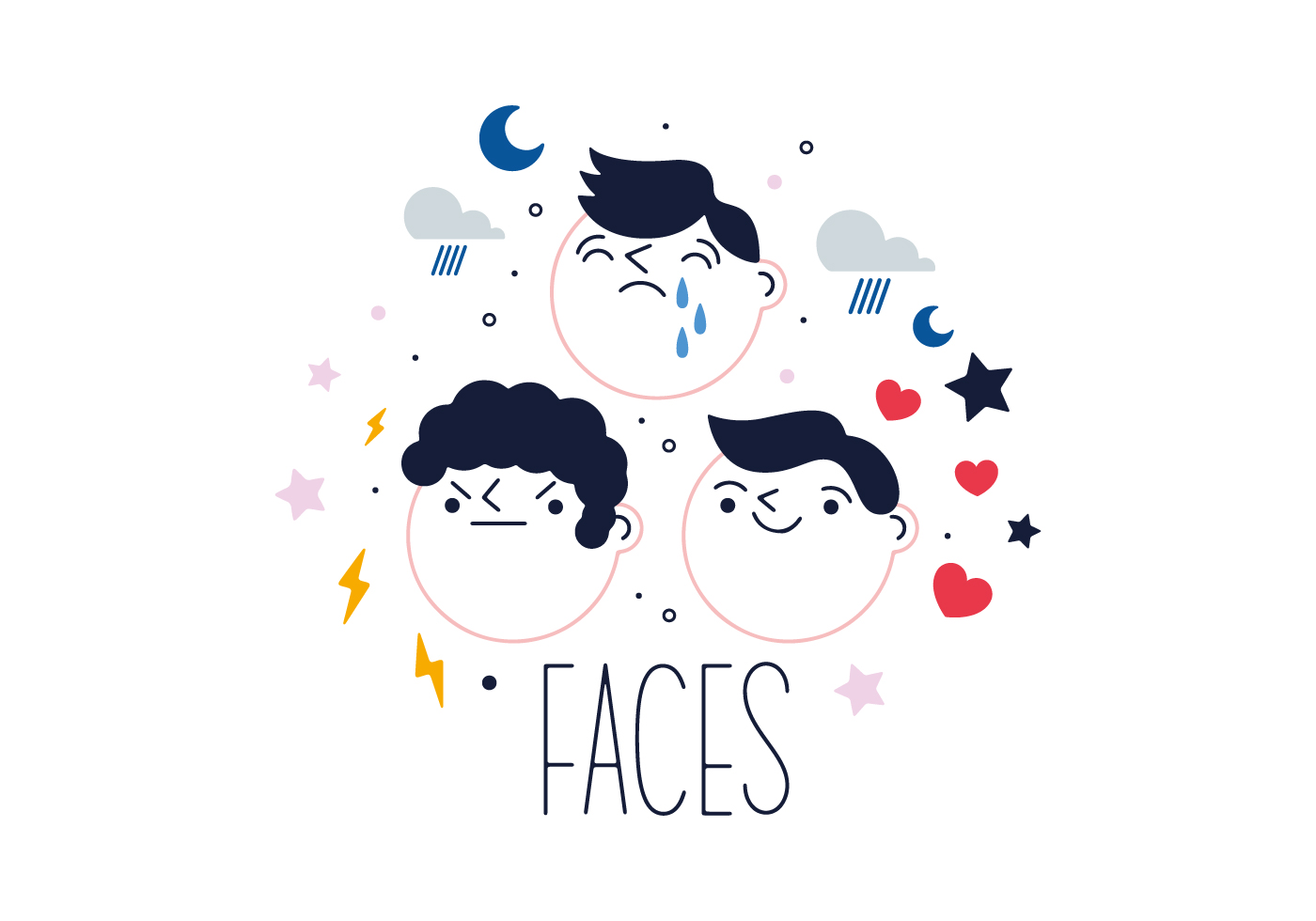 Free Faces Vector 107267 Vector Art at Vecteezy