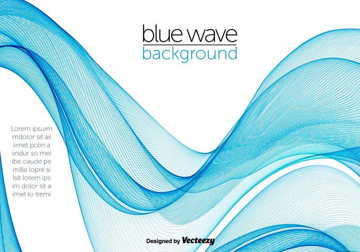 Blue Abstract Swish Wave Vector