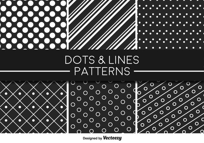Monochromatic Lines and Dots Vector Pattern