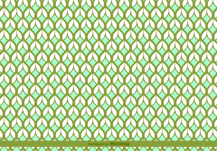 Retro Leaves Vector Pattern