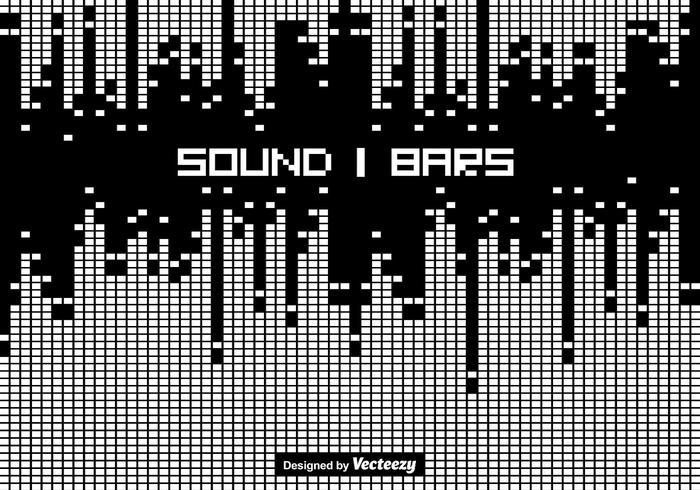 Sound Bars Pixel Vector Background