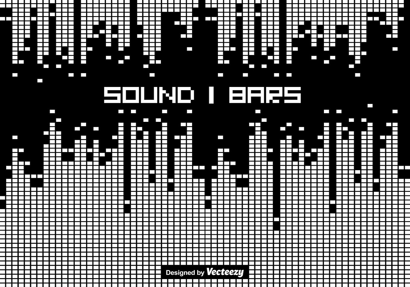 Sound Bars Pixel Vector Background - Download Free Vector Art, Stock