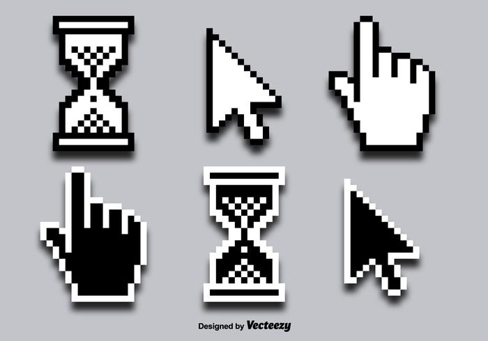 Iconos de los iconos del cursor del cursor del ratón vector