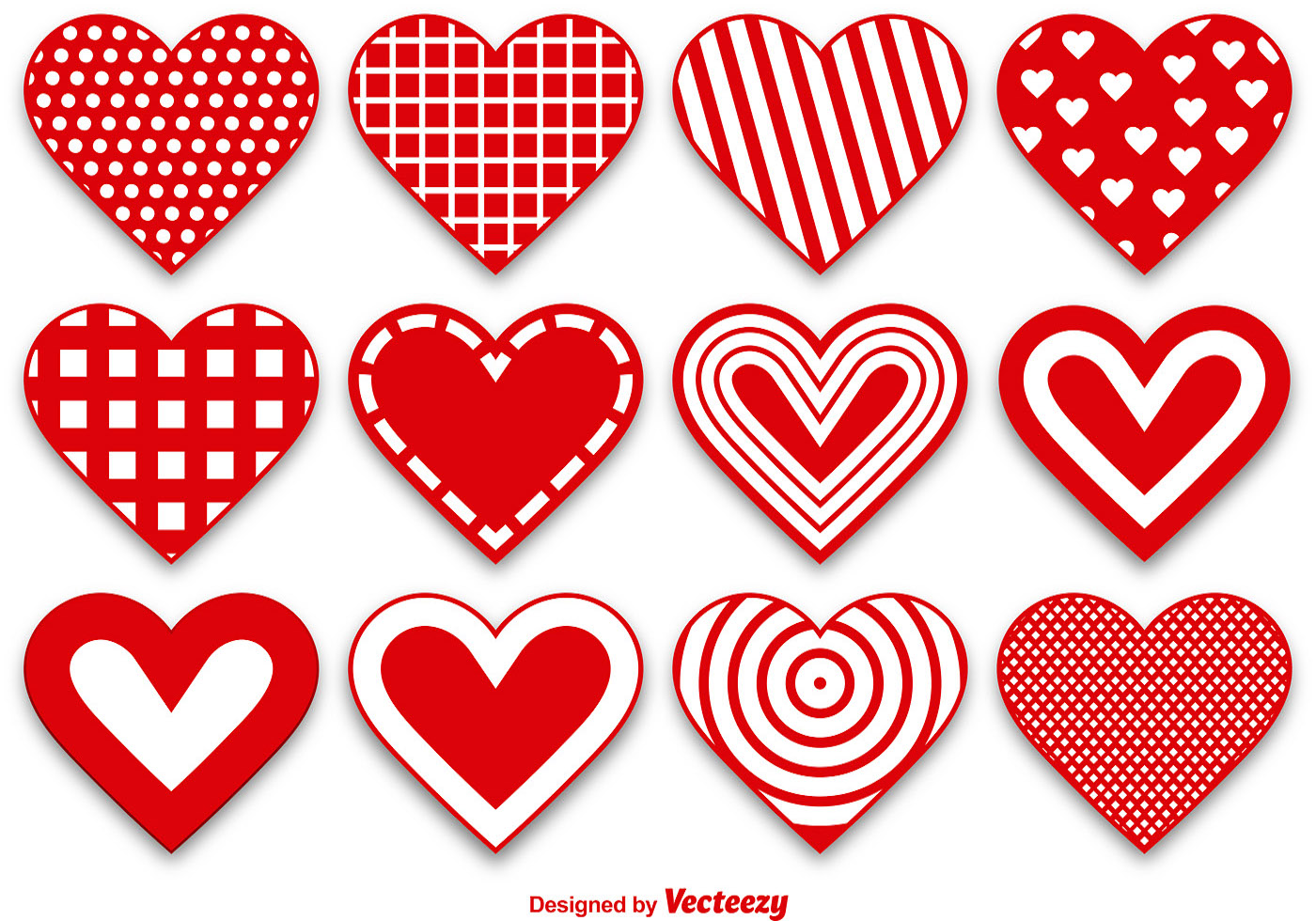 Download Set of Modern and Cute Heart Vectors 107306 - Download Free Vectors, Clipart Graphics & Vector Art