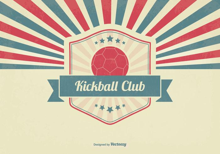 Retro Kickball Club Illustration Retro Kickball Club Illustration