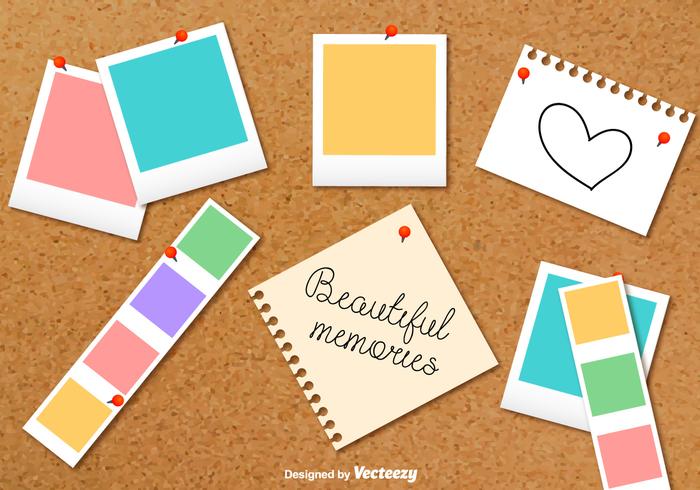 Cardboard Photo Collage Vector Background Cardboard Photo Collage Vector Background