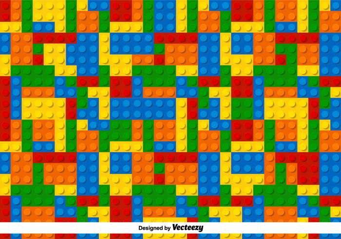 Multicolor Building Blocks Vector Pattern