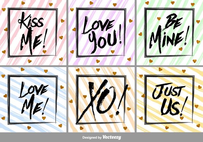 Brushed Love Vector Labels