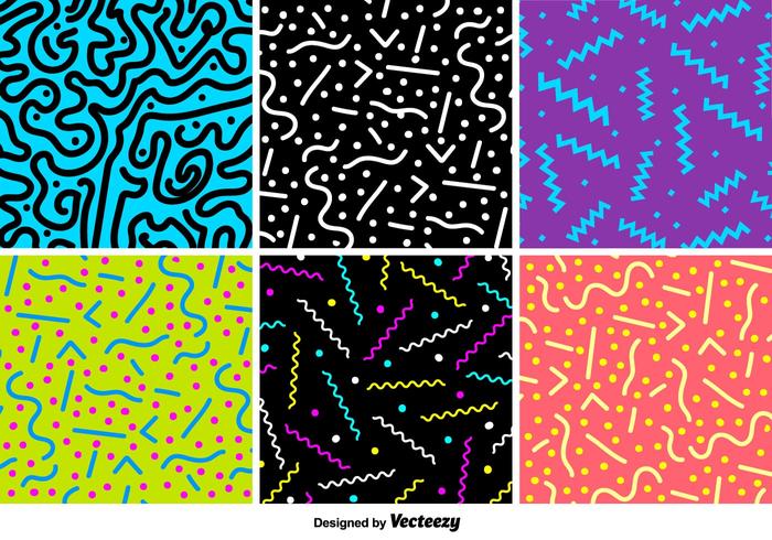 Retro Party Vector Patterns