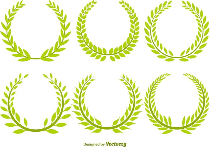 Olive Wreath Vector Set