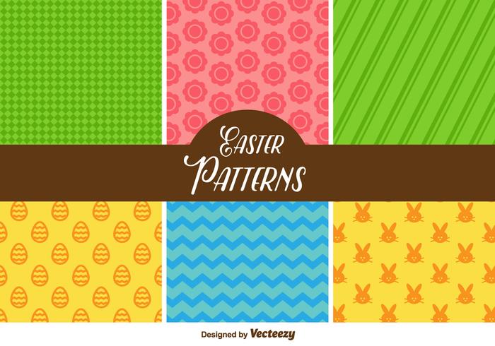 Cute Easter Vector Patterns