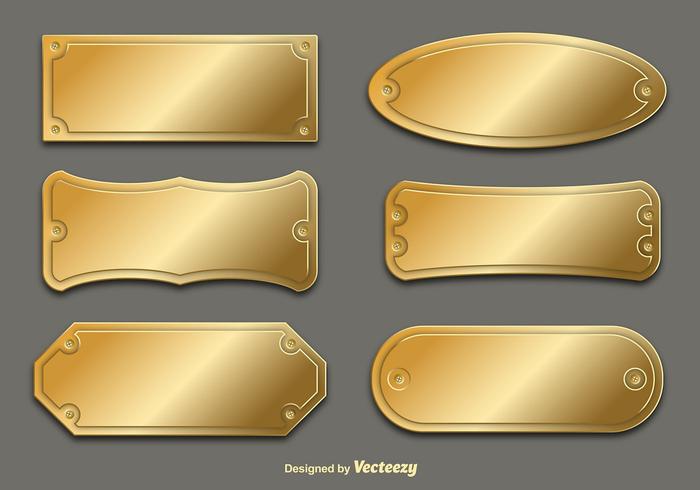 Vector Golden Name Plates