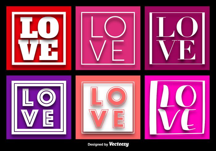 LOVE Word Background Vectors