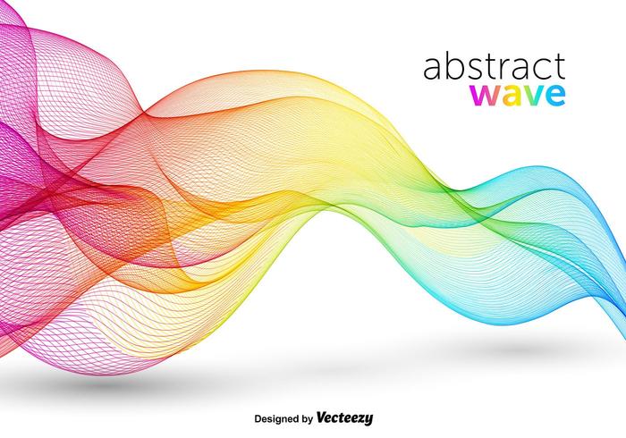Colorido vector de onda abstracta