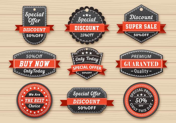 Vintage Sale Labels vector