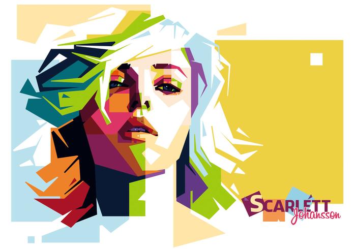 Scarlett Johansson Vector Retrato