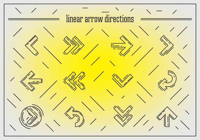 Free Linear Arrows Vector