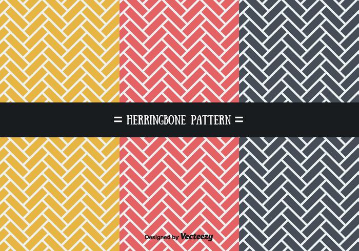 Stylish Herringbone Patterns Vector