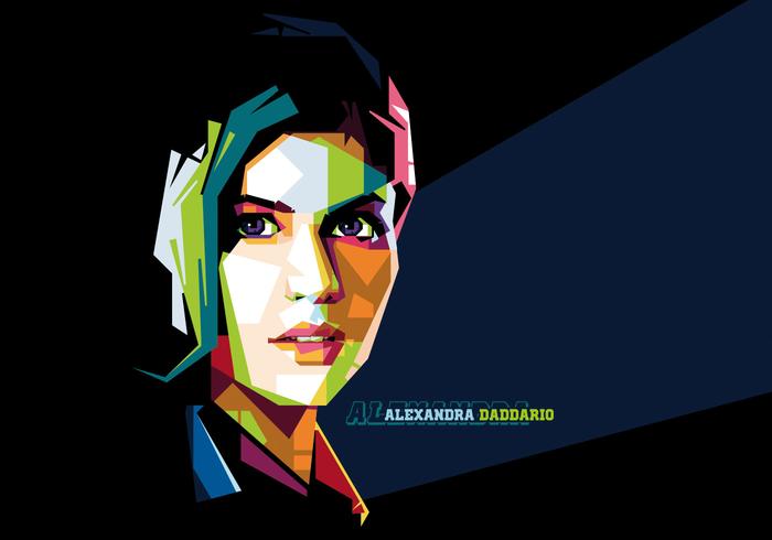 Alexandra Daddario Vector Retrato